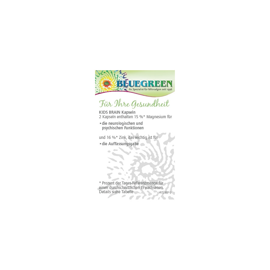 BLUEGREEN KIDS BRAIN KAPSEL 42g, ca. 120 Kapseln – Bild 3