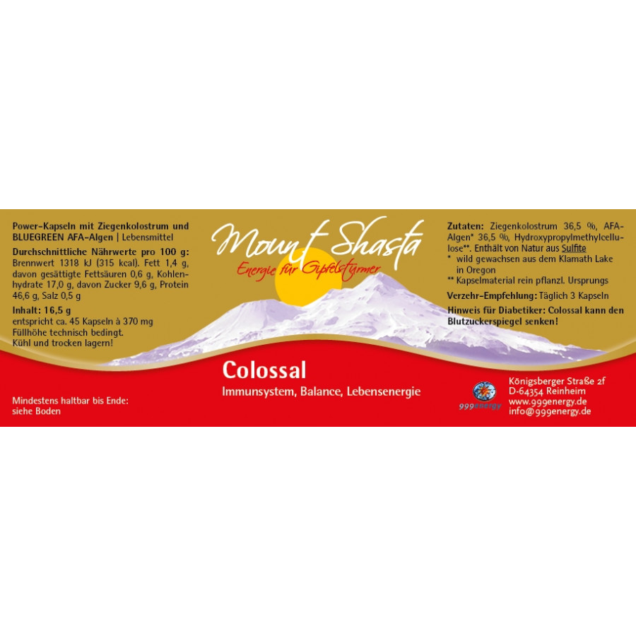 MOUNT SHASTA COLOSSAL 16,5g, ca. 45 Kapseln – Bild 2