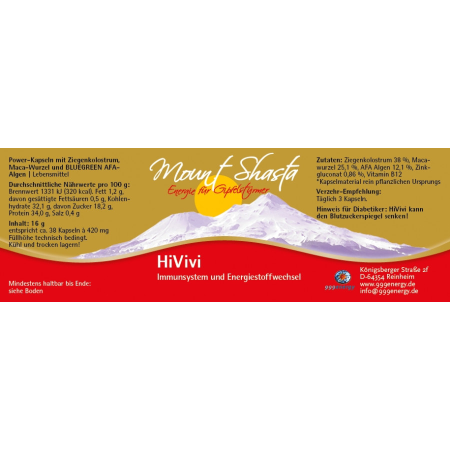 MOUNT SHASTA HIVIVI 16g, ca. 38 Kapseln – Bild 2