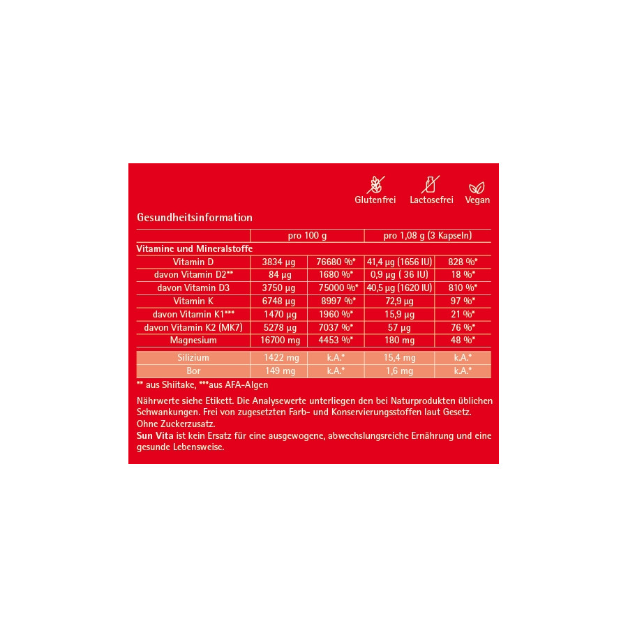 Mount Shasta Sun Vita 65g, ca. 180 Kapseln – Bild 4